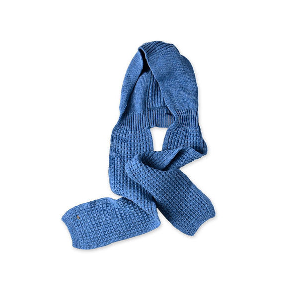 Dacapo Hooded Muffler Blue Base