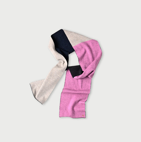 Float W-faced Muffler Kinari x Pink