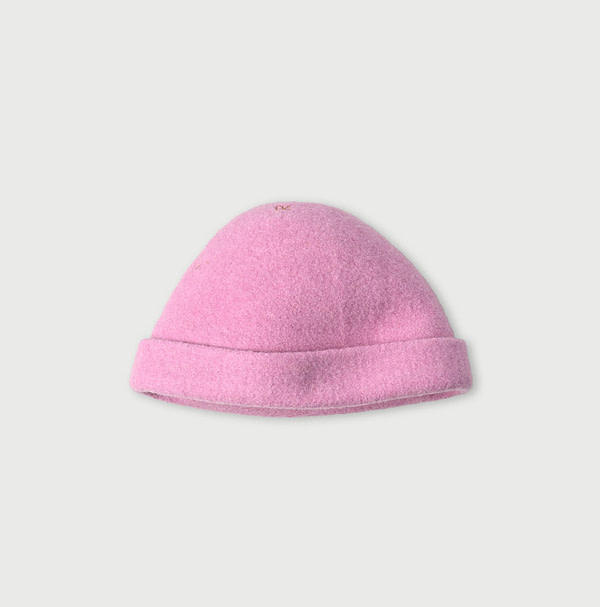 Boiled Wool Felt Hat Pink Top