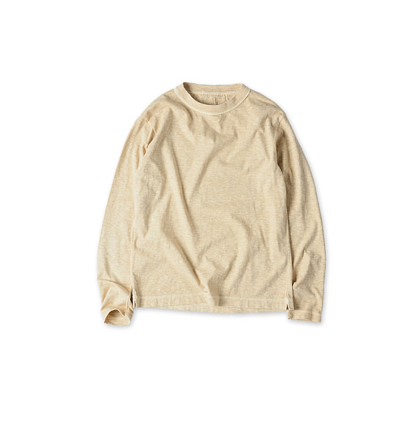 Plant Dyed Long Sleeve 908 45 Star T-shirt Wheat