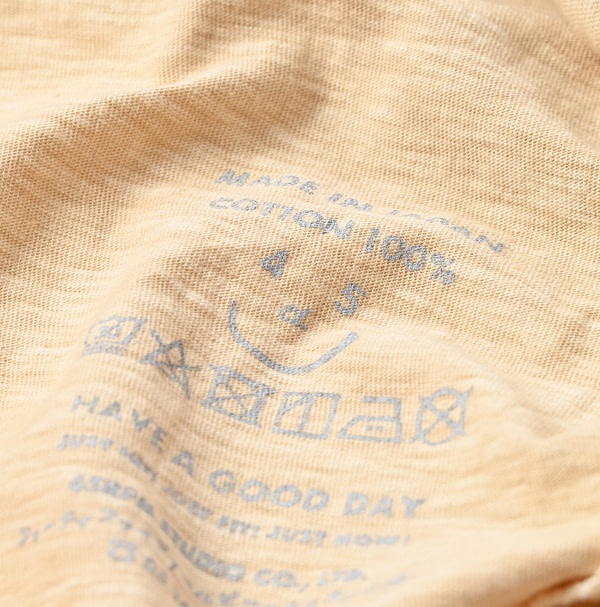 Plant Dyed Long Sleeve 908 45 Star T-shirt Detail