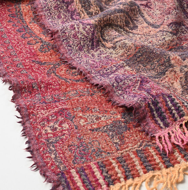 Indian Wool Jacquard Stole Detail