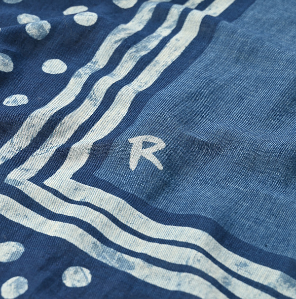 Indigo Aya Dot Furoshiki Detail