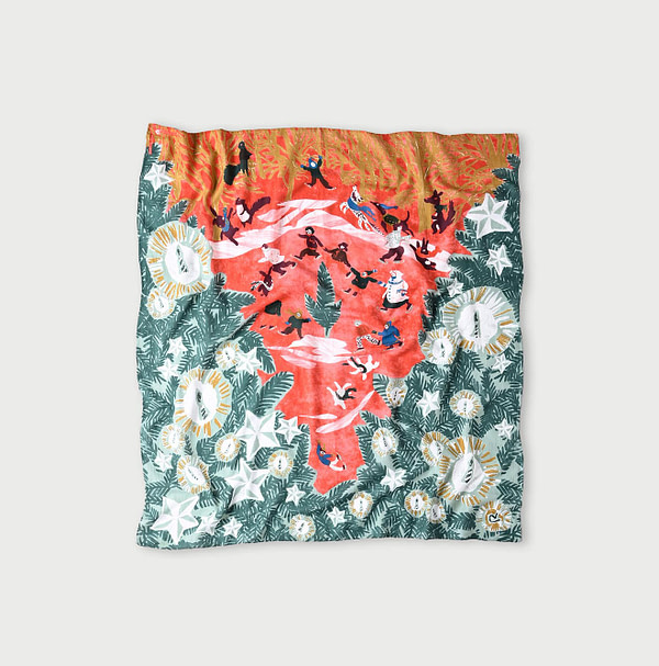 Supima Organic Aya Noel Furoshiki Orange