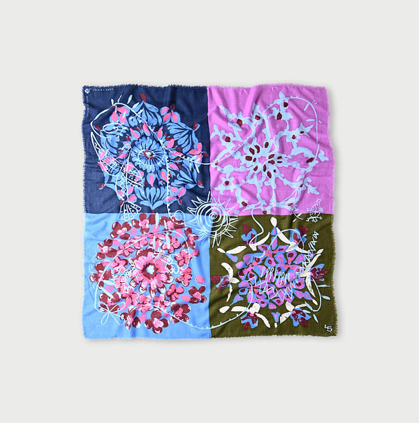 Float Snowflake Furoshiki Saxe