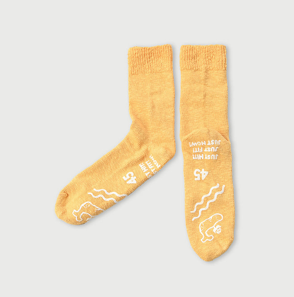 Plant Dyed Dozume Tenjiku Socks Marigold
