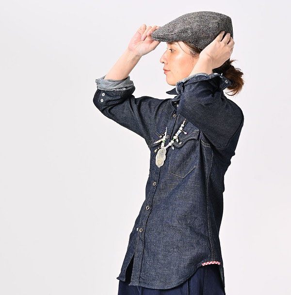Indigo 45 Petite Denim 908 Eastern Shirt Nou Female Model