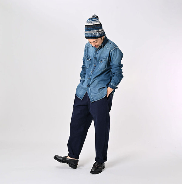 Indigo 45 Petite Denim 908 Eastern Shirt Zyu Male Model