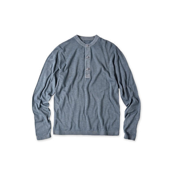 Plant Dyed Whole Super Gauze 908 Henley Bamboo Charcoal