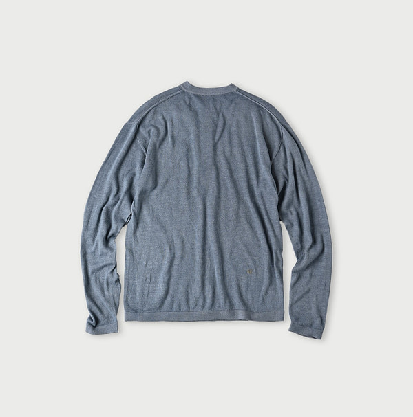 Plant Dyed Whole Super Gauze 908 Henley Back