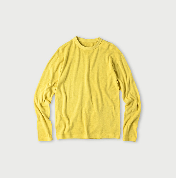 Plant Dyed Whole Super Gauze 908 Crew Mimosa