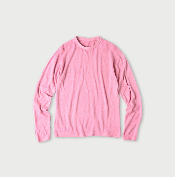 Plant Dyed Whole Super Gauze 908 Crew Cyclamen