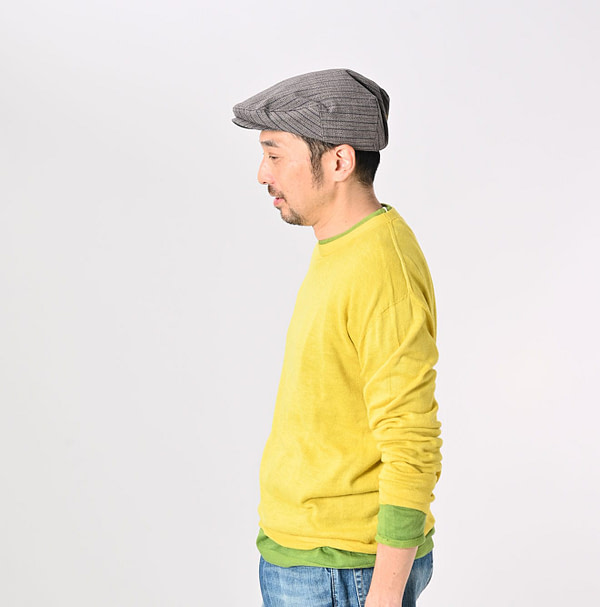 Plant Dyed Whole Super Gauze 908 Crew Male Model