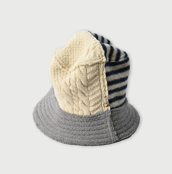 US Moo Cable x Border Hat Kinari x Navy Border