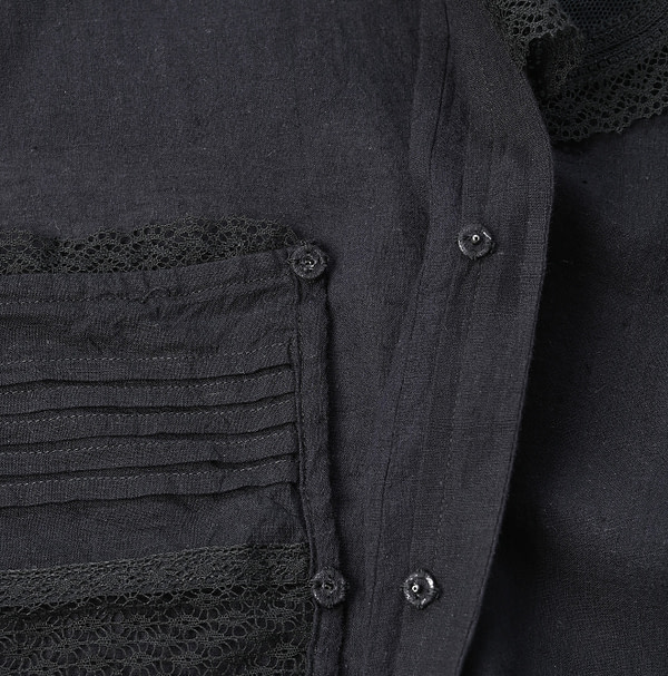 Indian Khadi Sailor Collar Blouse Detail