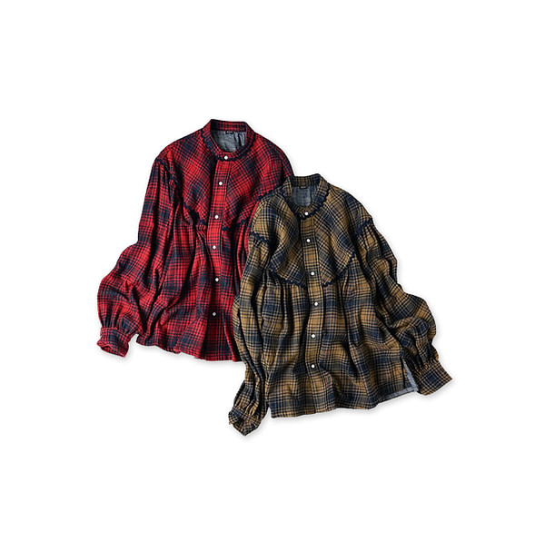 Indigo Zimbabwean Flannel Tambourine Blouse