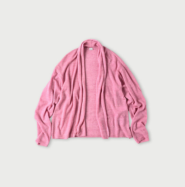 Plant Dyed Cashmere Super Gauze Cache-Coeur Pink