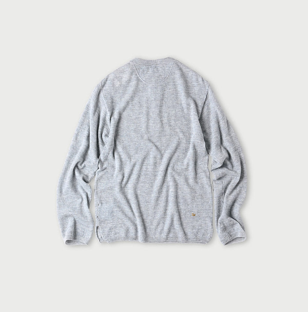Plant Dyed Cashmere Super Gauze Henley Back
