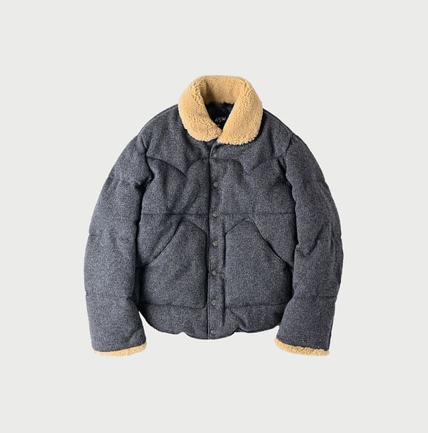 Cashmere Jersey 908 Flannel Blouson Gray Top