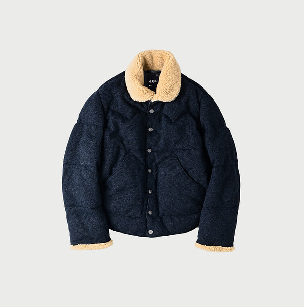 Cashmere Jersey 908 Flannel Blouson Navy