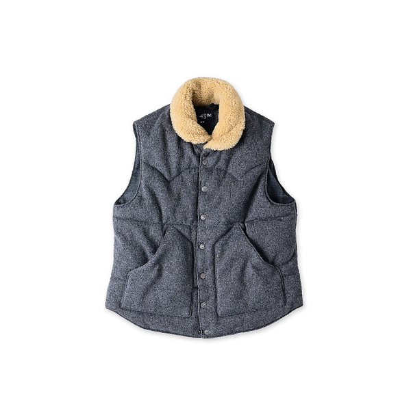Cashmere Jersey 908 Flannel Vest Gray Top