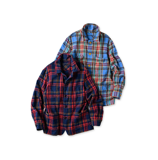 Indian Flannel Tartan 4-pocket Shirt