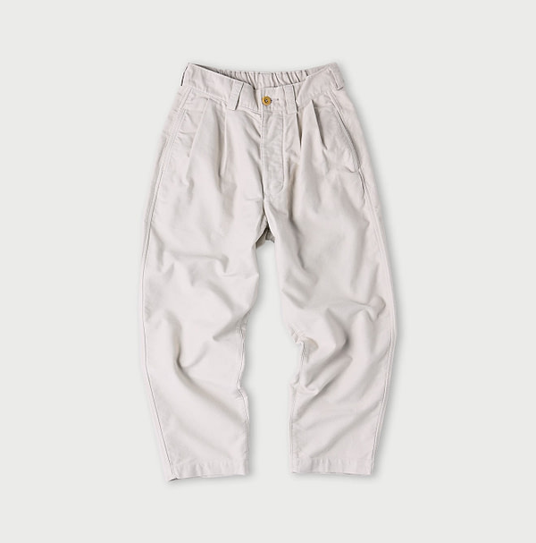 Moleskin 908 Peg Top Pants Bone White