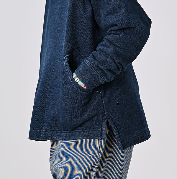 Indigo Urake 908 Outer Sweat Zyu Detail
