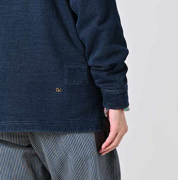 Indigo Urake 908 Outer Sweat Zyu Detail