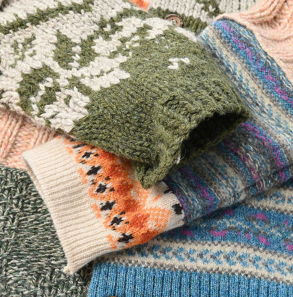 Tamatebako Patchwork Cardigan Detail