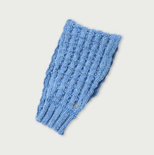 Cashmere Waffle Hair Band Blue Top