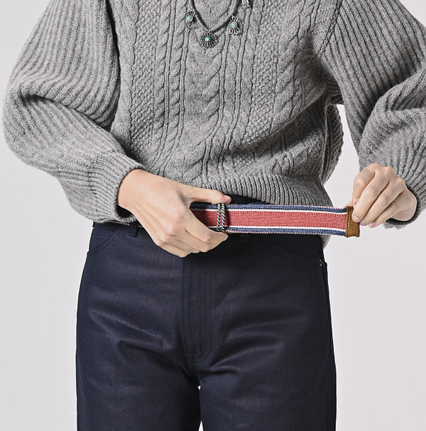 Regiment Knit Belt Female Model