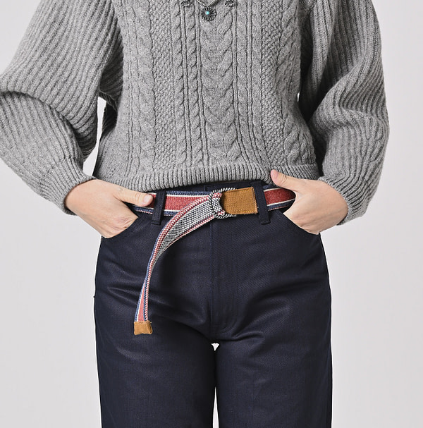 Regiment Knit Belt Female Model