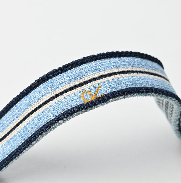 Indigo Regiment Knit Belt Detail