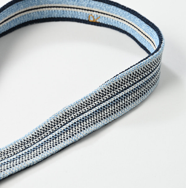 Indigo Regiment Knit Belt Detail