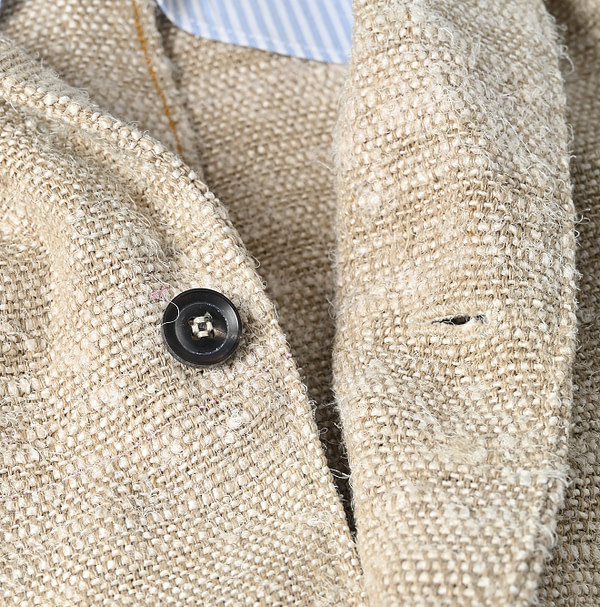 Indian Linen Silk Tweed Notting Hill Jacket Detail