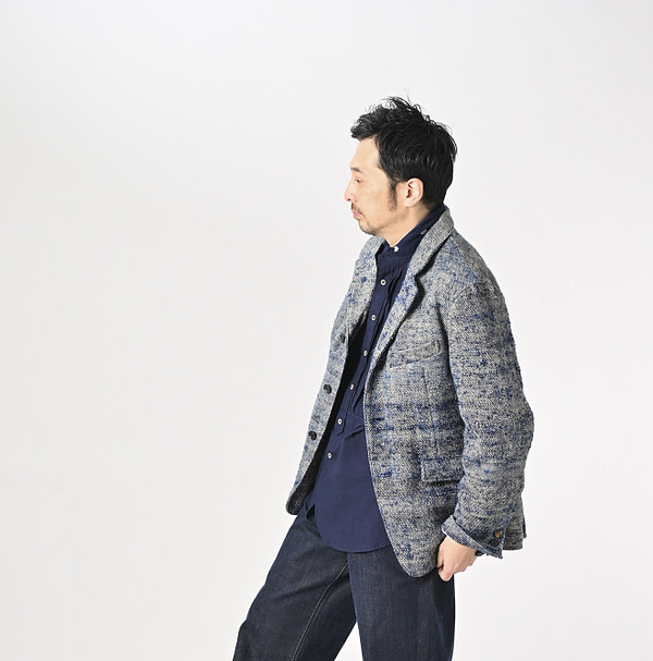 Ai Indian Linen Silk Tweed Notting Hill Jacket Male Model
