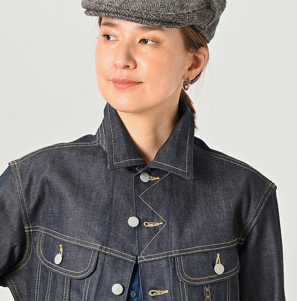 Rye Mugi Denim 908 Hikohime Jacket Itchora Detail