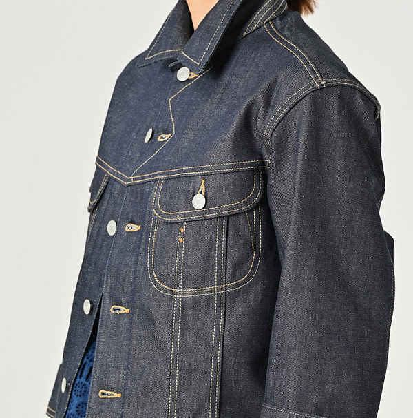 Rye Mugi Denim 908 Hikohime Jacket Itchora Detail