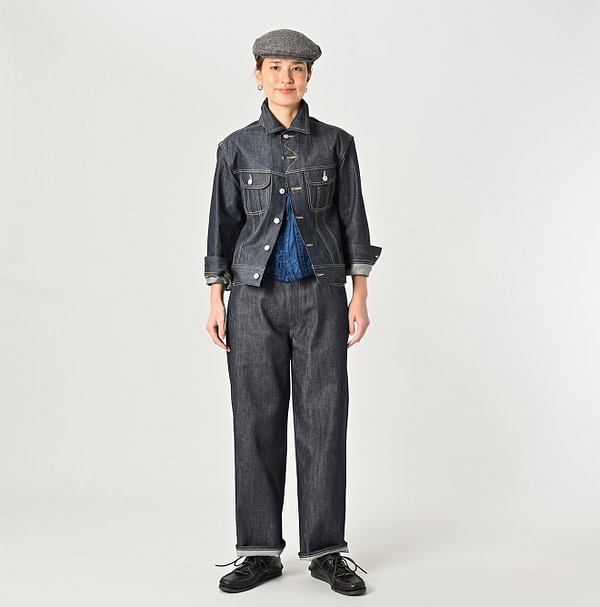 Rye Mugi Denim 908 Hikohime Jacket Itchora Female Model