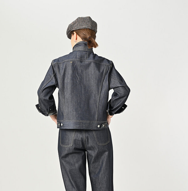 Rye Mugi Denim 908 Hikohime Jacket Itchora Female Model