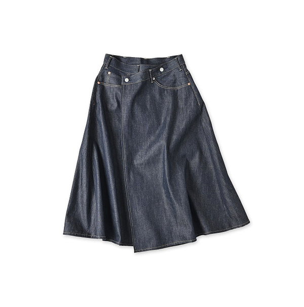 Rye Mugi Denim Crossover Skirt Itchora