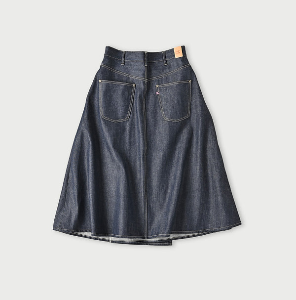 Rye Mugi Denim Crossover Skirt Itchora Back