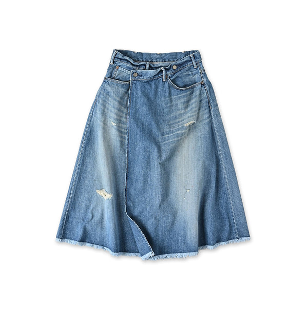 Rye Mugi Denim Crossover Skirt Sei