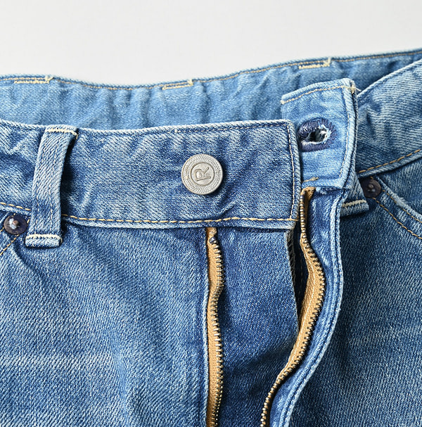 Rye Mugi Denim Stretch New Momohime Tan Detail