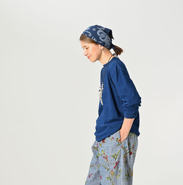 Indigo Long Sleeve 908 Ocean T-shirt Nou Female Model