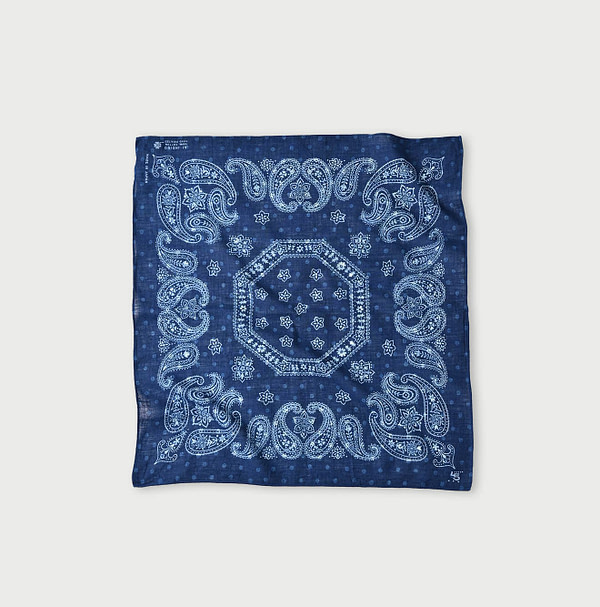 Indigo 18.5 Gauze Paisley Bandana