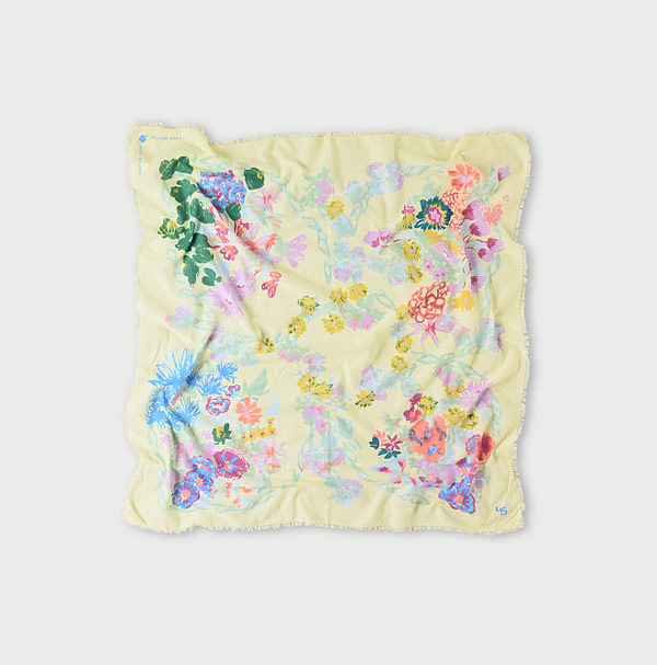 Gauze Flower Wreath Furoshiki Yellow