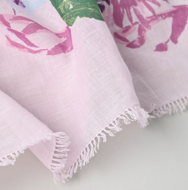 Gauze Flower Wreath Furoshiki Detail