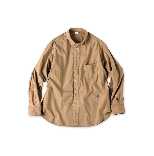 Batiste 908 Ocean Button Down Shirt Brown Rice